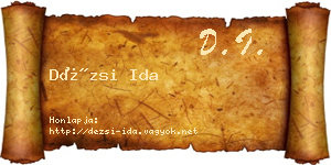 Dézsi Ida névjegykártya