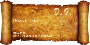 Dézsi Ida névjegykártya