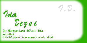 ida dezsi business card